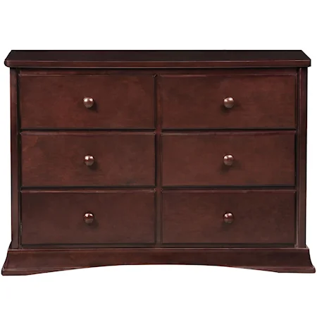 Youth Room Dresser with Six Storage Drawers